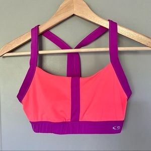 🌻 {3 for $25} Champion Neon Pink Purple Racerback Sports Bra